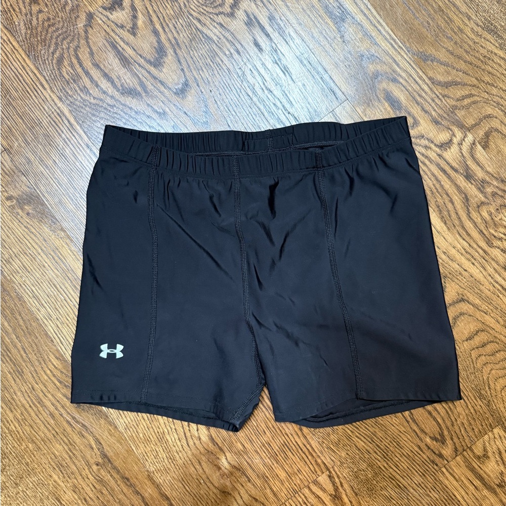 Under Armour Black Athletic Shorts with Elastic Waistband